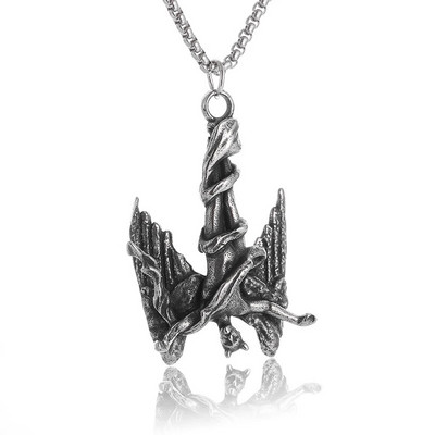 Ingel Saatan Kitsepea Deemoni silmade ripats kaelakee Vintage gooti punk meeste ehteaksessuaar