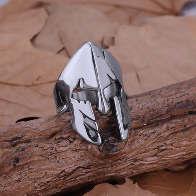 Vikinzi od nehrđajućeg čelika Sjajna maska Prsten Muška osobnost Punk Hip Hop Sparta Oblik štitnika za lice Prsten Nakit Prsten Poklon