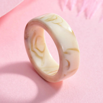 Korejiešu krāsaini caurspīdīgi sveķu akrila gredzenu komplekts sievietēm Moderns ģeometrisks plāns gredzens kāzu rotaslietas