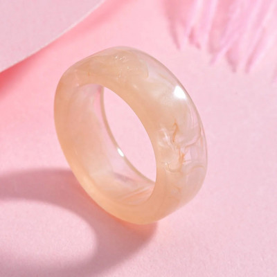Korejiešu krāsaini caurspīdīgi sveķu akrila gredzenu komplekts sievietēm Moderns ģeometrisks plāns gredzens kāzu rotaslietas