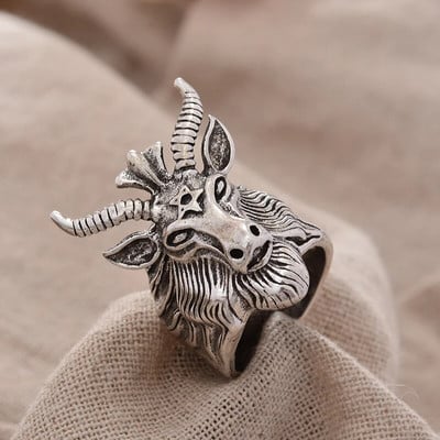 Dominējošais lielais Āfrikas auns dzīvnieks Retro taju sudraba personalizētas vīrietis viena gredzena dāvanas bez izbalēšanas