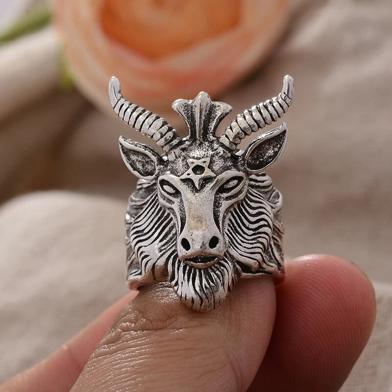 Dominējošais lielais Āfrikas auns dzīvnieks Retro taju sudraba personalizētas vīrietis viena gredzena dāvanas bez izbalēšanas