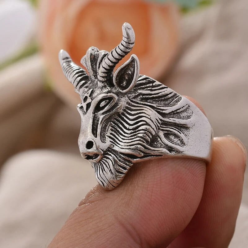 Dominējošais lielais Āfrikas auns dzīvnieks Retro taju sudraba personalizētas vīrietis viena gredzena dāvanas bez izbalēšanas
