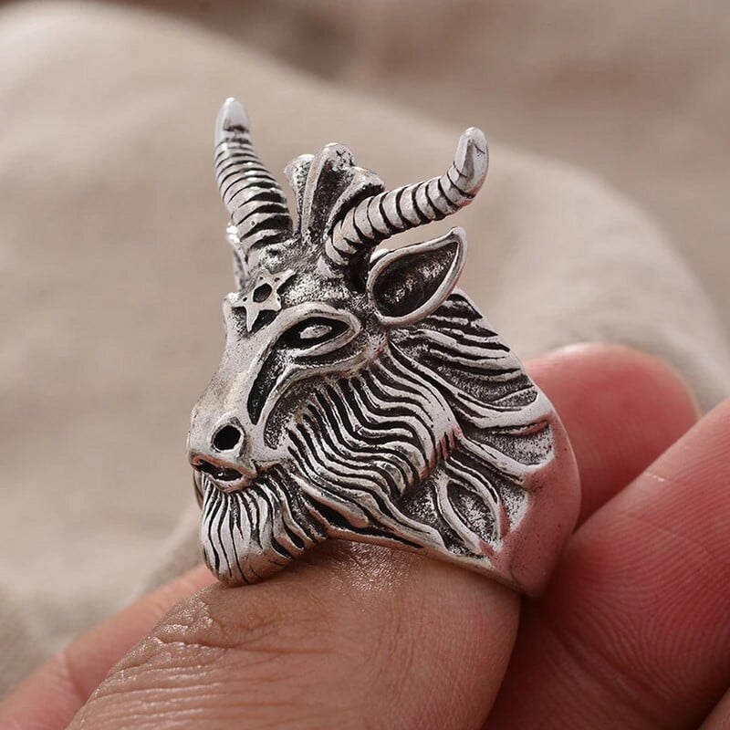 Dominējošais lielais Āfrikas auns dzīvnieks Retro taju sudraba personalizētas vīrietis viena gredzena dāvanas bez izbalēšanas