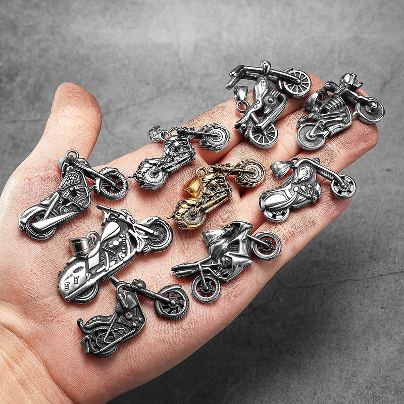 Ghost Rider Skull Motocikls Biker Nerūsējošā tērauda Vīriešu Kaklarotas Kulonu Ķēde Jaunums Sievietēm Modes Juvelierizstrādājumi Dāvanu Vairumtirdzniecība