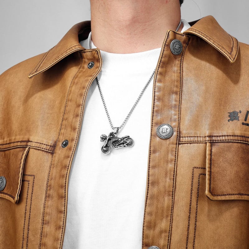 Ghost Rider Skull Motocikls Biker Nerūsējošā tērauda Vīriešu Kaklarotas Kulonu Ķēde Jaunums Sievietēm Modes Juvelierizstrādājumi Dāvanu Vairumtirdzniecība