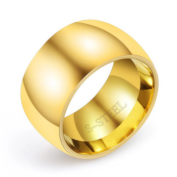 VQYSKO Ανδρικά γυαλιστερά δαχτυλίδια από ατσάλι τιτανίου 316L ανδρικά που φορούν απαλό δαχτυλίδι THUMB anel anillos para los hombres