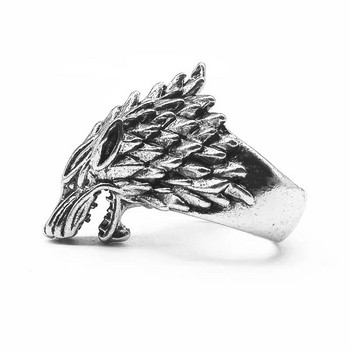 Δαχτυλίδι Viking Wolf Head Ring Mens Biker Domineering Animal Finger Accessories Exquite Texture Δώρο κοσμήματος