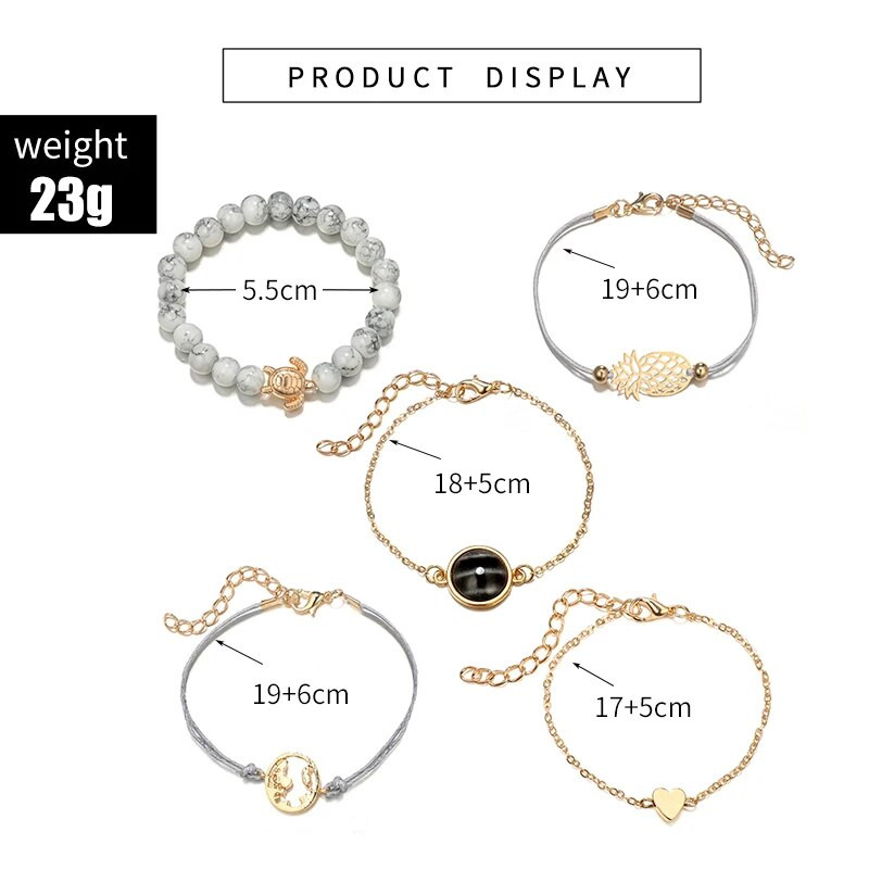 Tocona Bohemian Crystal Stone Bead Käevõru komplekt Naistele Luksuslikud kullavärvi käevõrud Naiste gooti India ehete aksessuaarid