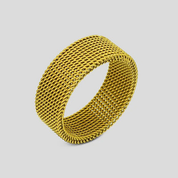 Мъжки пръстени от неръждаема стомана, търговия на едро с геометрична мрежа, вълна, деформируеми черни метални пръстени за ловци на сънища Аксесоари за бижута