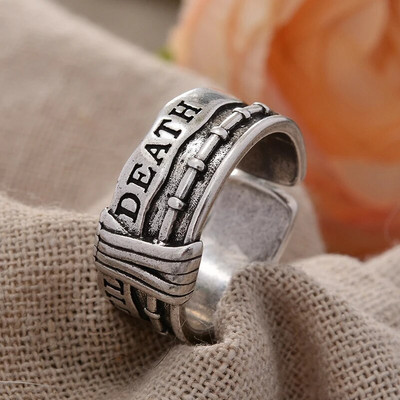 Romantiline "SURMUNI" kiri graveeringuga Retro Tai hõbedane meeste kihlasõrmus armastajatele Kingitused ei tuhmu