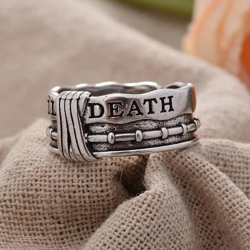 Romantiline "SURMUNI" kiri graveeringuga Retro Tai hõbedane meeste kihlasõrmus armastajatele Kingitused ei tuhmu