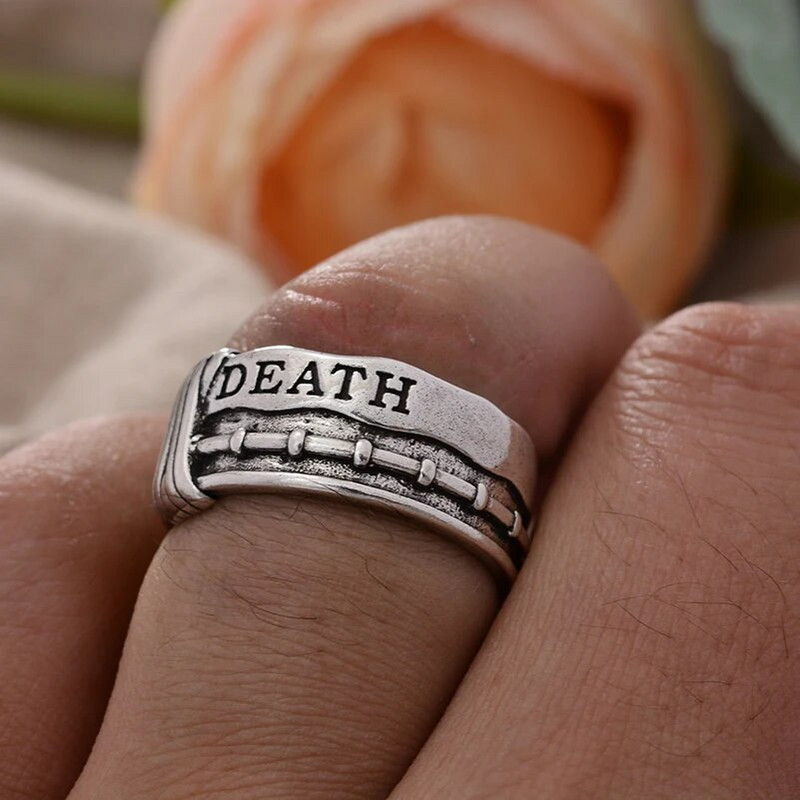 Romantiline "SURMUNI" kiri graveeringuga Retro Tai hõbedane meeste kihlasõrmus armastajatele Kingitused ei tuhmu