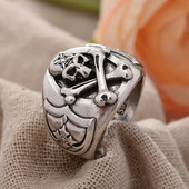 Novi stil, retro dominantan dizajn ljudskog kostura, tajlandski srebrni muški prsten za zabavu, darovi za Noć vještica nikad ne blijede