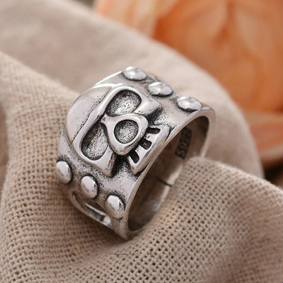 Enim müüdud pealuu totem tume punk rock hip hop retro tai hõbedane mehe peosõrmus hulgimüük ehted odavad kingitused