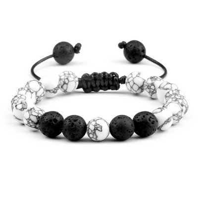 8 mm muške narukvice crne lava perle narukvica tigrovo oko podesivo pleteno uže narukvice udaljenost par žene joga ljekoviti nakit