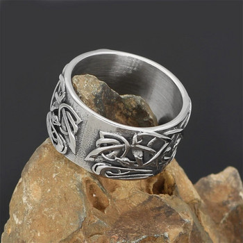 Пръстени с античен скандинавски рунически келтски възел Мъже Пръстен за пръсти Викинг Уроборос Реколта Дамски аксесоар Дракон Скандинавски бижута Подарък