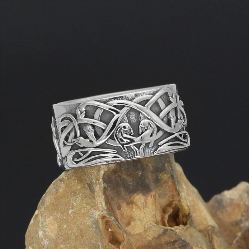Antiikne skandinaavia ruuni keldi sõrmus Sõrmused meestele viikingid Ouroboros sõrmesõrmus vanaaegne naiste aksessuaar Draakon Skandinaavia ehted kingitus