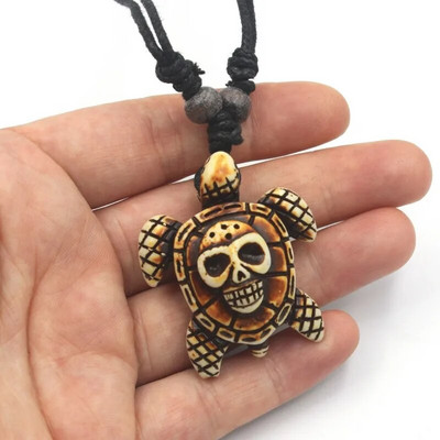 Simulatsiooni luust nikerdatud pealuu kilpkonna ripats kaelakee meestele naiste halloweeni ehted kingitus