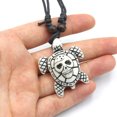 Simulatsiooni luust nikerdatud pealuu kilpkonna ripats kaelakee meestele naiste halloweeni ehted kingitus