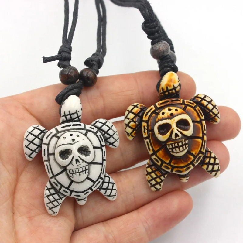 Simulatsiooni luust nikerdatud pealuu kilpkonna ripats kaelakee meestele naiste halloweeni ehted kingitus