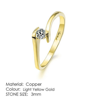 Αυστριακή κυβική ζιρκονία αρραβώνων/γαμήλια δαχτυλίδια για γυναίκες ροζ χρυσό Χρώμα μόδας κοσμήματα για γυναίκες DWR239