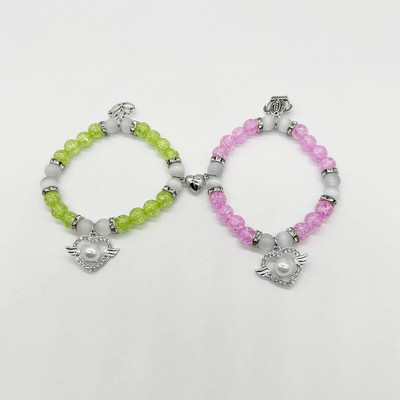 2tk/komplekt Moepaar helmed Käevõru Televiisor Tüdrukutele sobivad käevõrud, kes tõesti hoolivad albumist inspireeritud käevõrud sõbrad, ehted, kingitus