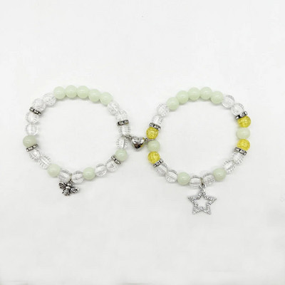 2tk/komplekt Moepaar helmed Käevõru Televiisor Tüdrukutele sobivad käevõrud, kes tõesti hoolivad albumist inspireeritud käevõrud sõbrad, ehted, kingitus