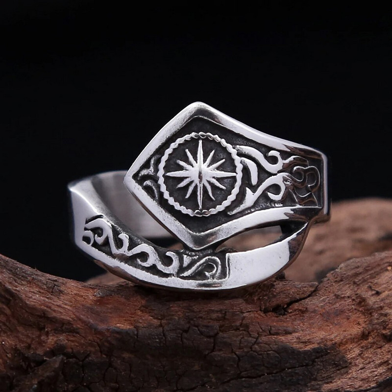 Unikaalsed vintage India stiilis päikesejumala sõrmused meestele, naistele, 316L roostevabast terasest punk-hip-hop isikupära trend, ehted dropshipping