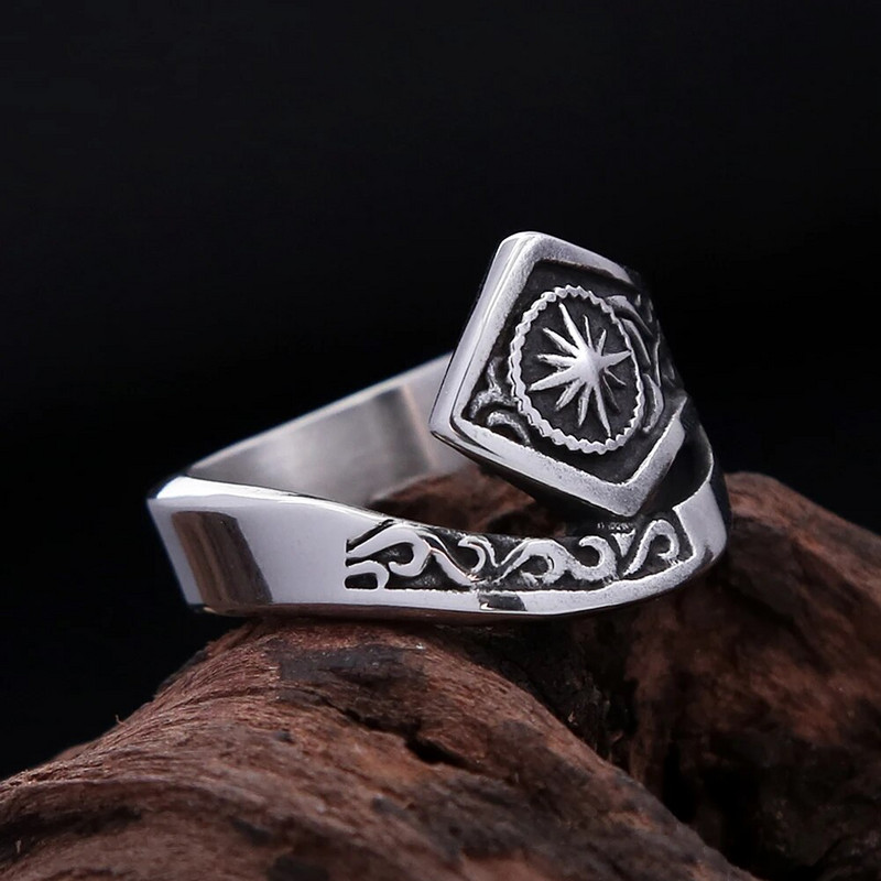 Unikaalsed vintage India stiilis päikesejumala sõrmused meestele, naistele, 316L roostevabast terasest punk-hip-hop isikupära trend, ehted dropshipping