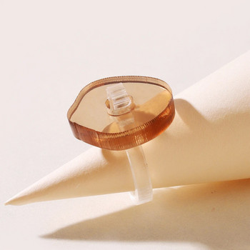 Νέο Vintage δαχτυλίδι για γυναίκες Διάφανο πολύχρωμο δαχτυλίδι από ακρυλική ρητίνη Κορέα μόδας γεωμετρική αισθητική κοσμήματα Trend Punk