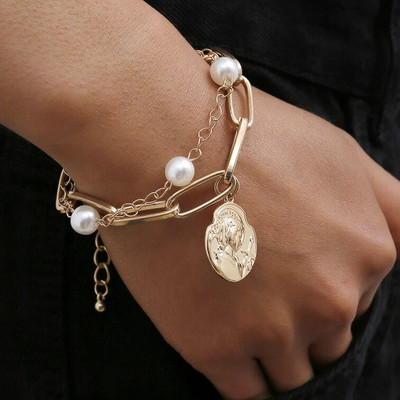 Punk Hip Hop Tag Müntide Käevõru Boheemlaslik Retro Tai Originaalne Peen ainulaadne Lucky Ripats Käevõru Moe Naiste Ehted