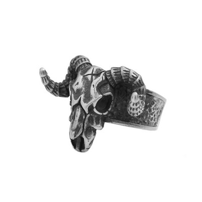 Gooti vintage unikaalne kitse pealuu meeste sõrmus punk 316L roostevabast terasest saatana loomasõrmused moe amulett ehted kingitused hulgimüük