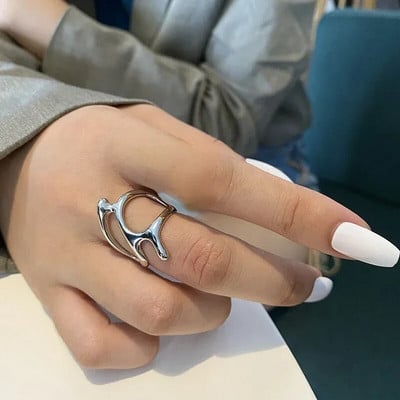 Vintage zila cirkona saderināšanās gredzeni sievietēm liels kvadrāts regulējami gredzeni pāri ar rokām darināti ģeometriski ballīšu rotaslietas dāvanas