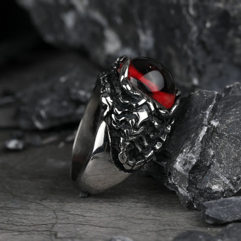 Egyedi design Kreatív Evil Eye Gyűrűk Férfiak Női Személyiség Férfi Punk Scorpion Ring Ékszerek Férfi Bár Éjszakai Klub kiegészítők