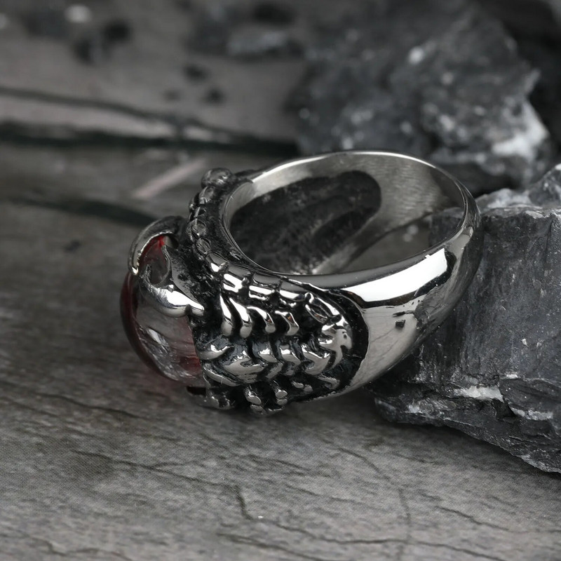 Egyedi design Kreatív Evil Eye Gyűrűk Férfiak Női Személyiség Férfi Punk Scorpion Ring Ékszerek Férfi Bár Éjszakai Klub kiegészítők
