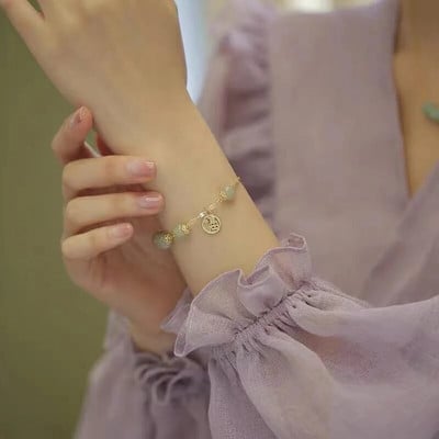 2023. gada izsmalcināta opāla pērlīšu rokassprādze sievietēm Eleganta Lucky Cat kulons, regulējamas rokassprādzes Modes draudzības rotaslietas dāvanas