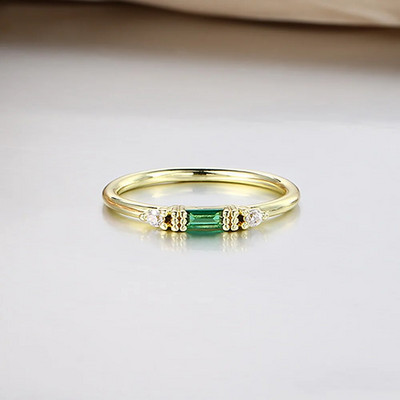 Õhukesed ilusad virnasõrmused naistele Elegantne mini 3 värvi kristallist tsirkoonist tilluke igaviku virnasõrmus Moeehted KCR065