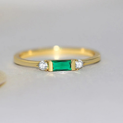 Õhukesed ilusad virnasõrmused naistele Elegantne mini 3 värvi kristallist tsirkoonist tilluke igaviku virnasõrmus Moeehted KCR065