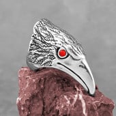 Nerūsējošā tērauda vīriešu gredzens vintage hiphopa ērgļa galvas gredzens modes panku motociklistu gredzens dzīvnieku rotaslietas vīriešu dāvanu vairumtirdzniecība