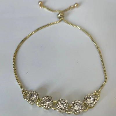 Elegantne Inkrusteeritud kivikivist Korea käevõrud Kullavärvi Lillevõru Käevõru Naistele Moeehted Aksessuaarid Peokingitused