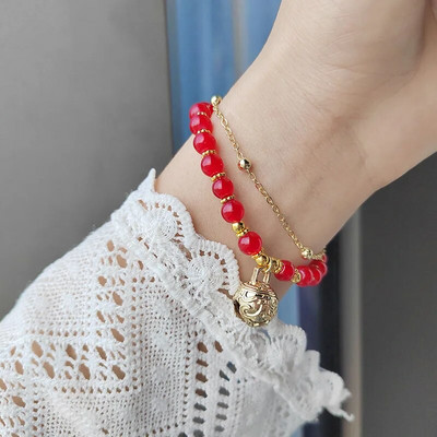 Elegantne Inkrusteeritud kivikivist Korea käevõrud Kullavärvi Lillevõru Käevõru Naistele Moeehted Aksessuaarid Peokingitused