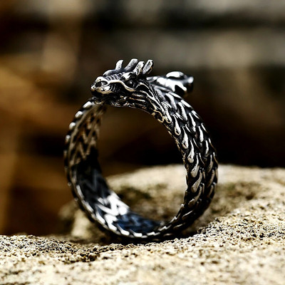 Moodsad vanaaegsed draakoni sõrmused meestele naistele punki domineeriv roostevabast terasest loomasõrmus Loomingulised peoehted kingitused hulgimüük