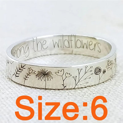 Vintage Bohemian Simplicity Wildflowers Floral Daisy σκαλιστό λουλούδι δαχτυλίδι για γυναίκες Ανδρικό λεπτό χειροποίητο δαχτυλίδι για γυναικείο δώρο