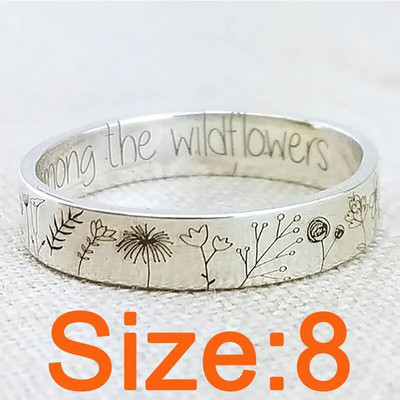 Vintage Bohemian Simplicity Wildflowers Floral Daisy σκαλιστό λουλούδι δαχτυλίδι για γυναίκες Ανδρικό λεπτό χειροποίητο δαχτυλίδι για γυναικείο δώρο