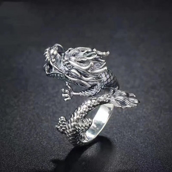 Винтидж Дракон Готини регулируеми пръстени Готически пръстени за мъже обещават нови в пръстени Сватбено парти Бижута Подаръци Аксесоари
