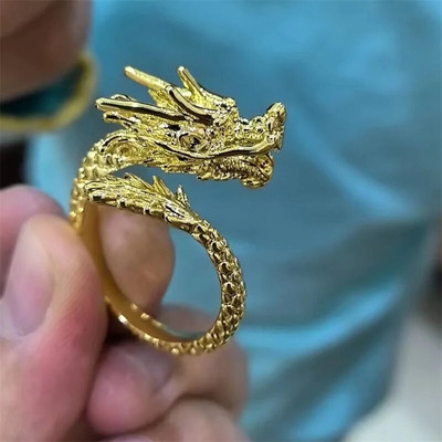 Vintage Dragon Cool reguleeritava sõrmega gooti stiilis sõrmused meestele lubadus uut sõrmuses Pulmapidu Ehted Kingitused Aksessuaarid