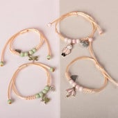 Jauka metāla pilināmā glazūra kulonu rokassprādze ar rokām austas dāvanu rokassprādzes rokassprādzes sievietēm meitenes bērniem vairumtirdzniecība #MZ133