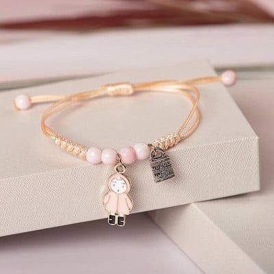 Jauka metāla pilināmā glazūra kulonu rokassprādze ar rokām austas dāvanu rokassprādzes rokassprādzes sievietēm meitenes bērniem vairumtirdzniecība #MZ133