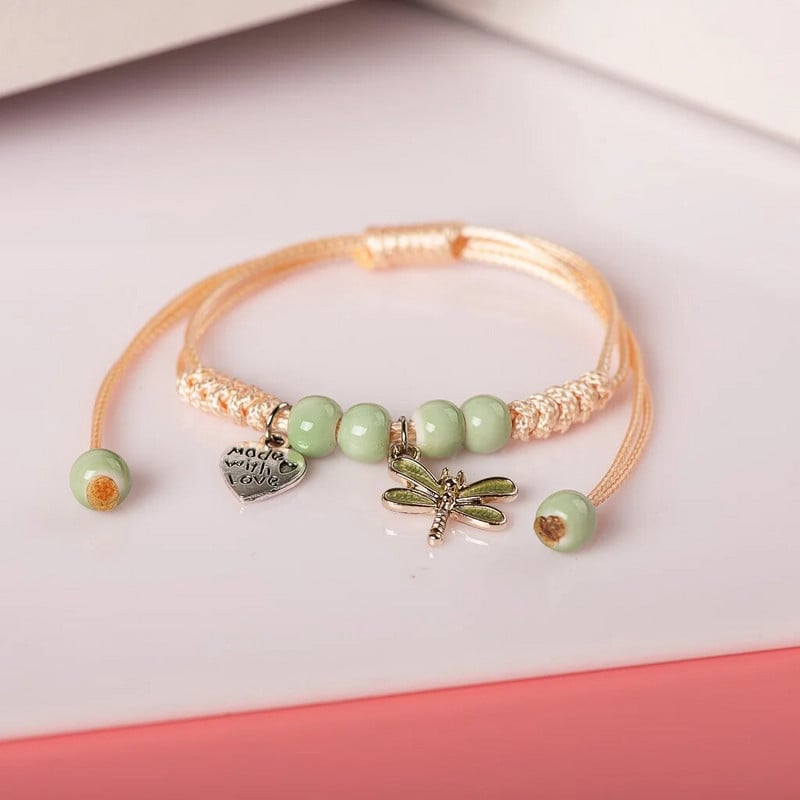 Jauka metāla pilināmā glazūra kulonu rokassprādze ar rokām austas dāvanu rokassprādzes rokassprādzes sievietēm meitenes bērniem vairumtirdzniecība #MZ133